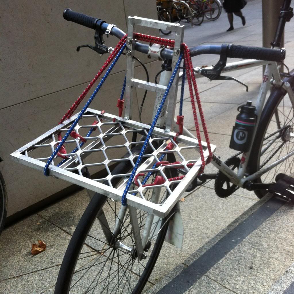 diy front rack bicycle