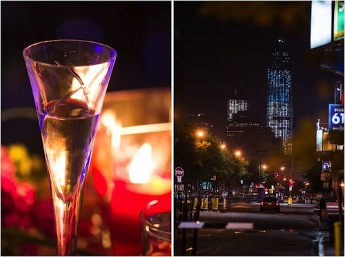 chelsea piers nyc wedding at night