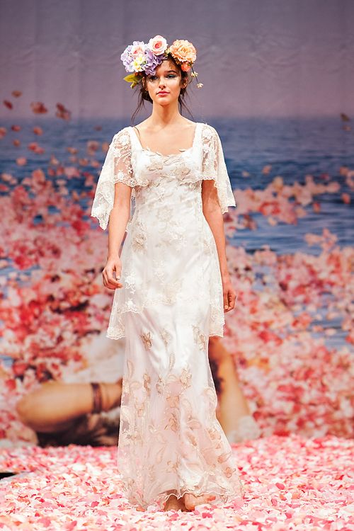 Claire Pettibone Earthly Paradise Wedding Dress Collection Flowers Lace Rose Petals