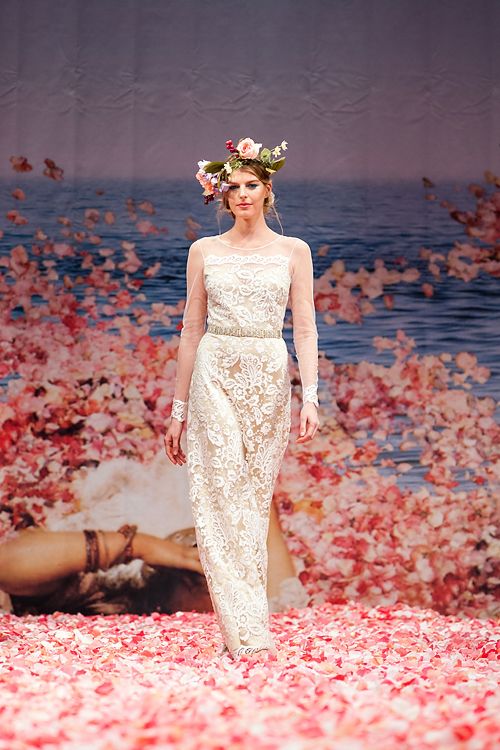 illusion neckine lace belt green claire pettibone fall 2013 merci new york