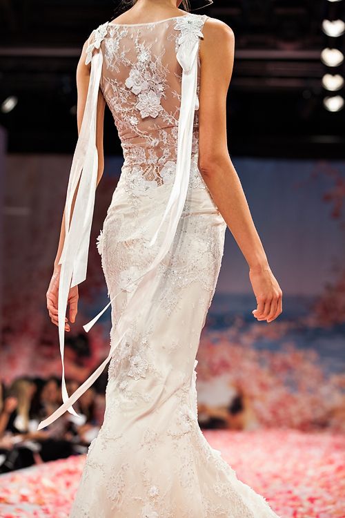 illusion lace detail back of claire pettibone fall 2013 gown from bridal market on merci new york