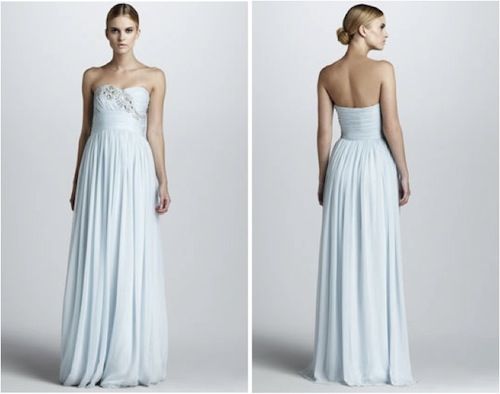 blue marchesa wedding dress available at Bergdorf and Seen on Merci New York