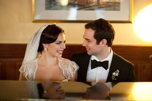 A cute city wedding at The River Cafe.  Photographed by Dave Robbins and featured on Merci New York