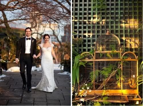 A cute city wedding at The River Cafe.  Photographed by Dave Robbins and featured on Merci New York