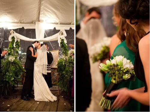 A cute city wedding at The River Cafe.  Photographed by Dave Robbins and featured on Merci New York