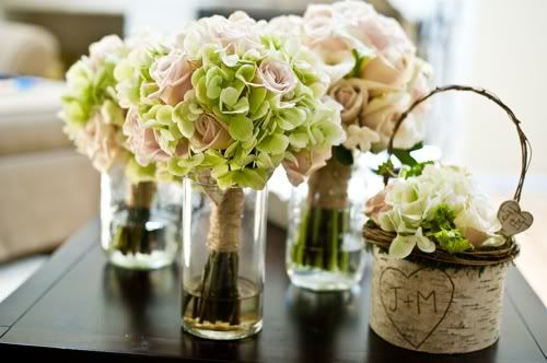 hydrangea bouquet birch
