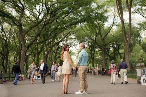 new york city, engagement shoot, central park, skyline, merci, manhattan, style, fashion