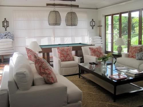 Round Hill Jamaica Villa Family Room on Merci New York