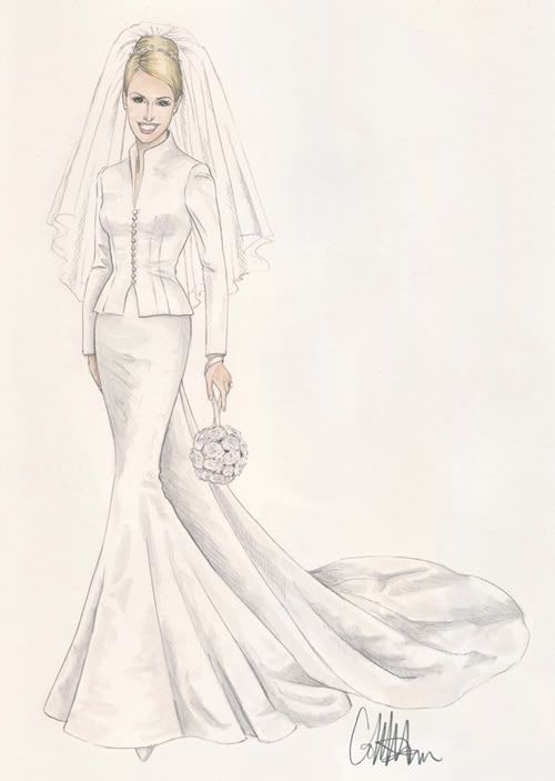 custom wedding dress designer nyc manhattan sketch 