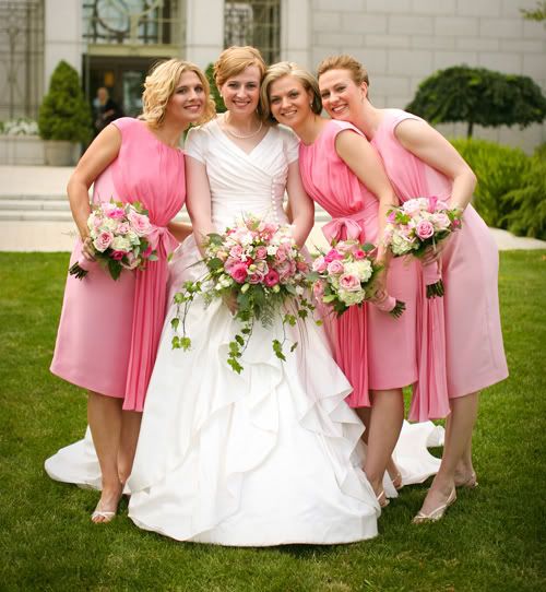 custom wedding dress designer pink bridesmaid design nyc manhattan