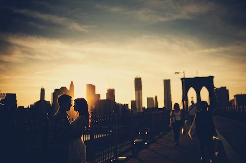 Shantel + Benjamin at the Brooklyn Bridge