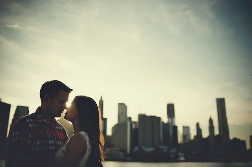 Shantel + Benjamin at the Brooklyn Bridge