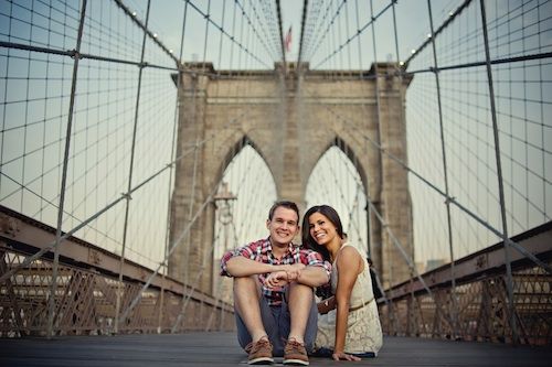 Shantel + Benjamin at the Brooklyn Bridge