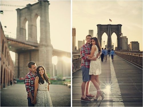 Shantel + Benjamin at the Brooklyn Bridge