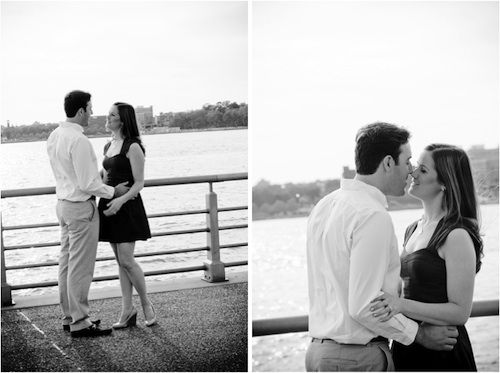 Kristina + Alexander Real NYC Engagement Hudson River