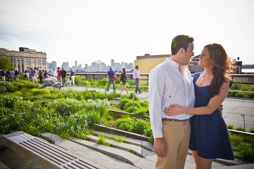 Kristina + Alexander Real NYC Engagement on the Highline