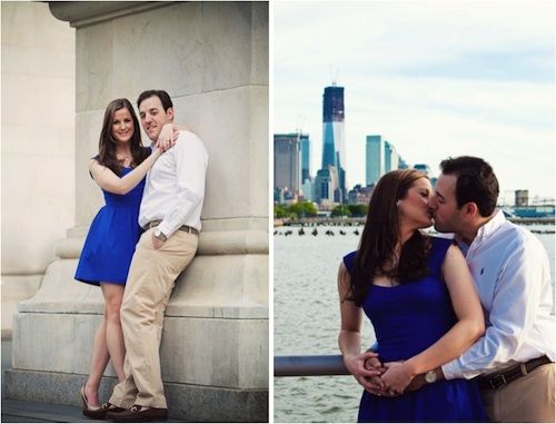 Kristina + Alexander Real NYC Engagement Freedom Tower