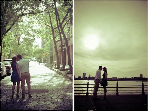 Kristina + Alexander Real NYC Engagement Cobblestone West Village Manhattan 