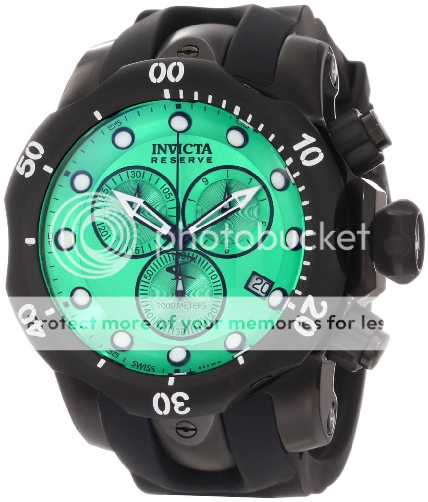 New Mens Invicta 12464 Venom Reserve Chronograph Green Dial Military Watch