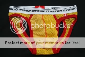 Andrew Christian Yellow Sexy Air Mesh Jocks Underwear  