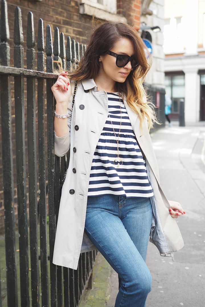 must have fashion for spring : the classic trench, classic jeans , a ...